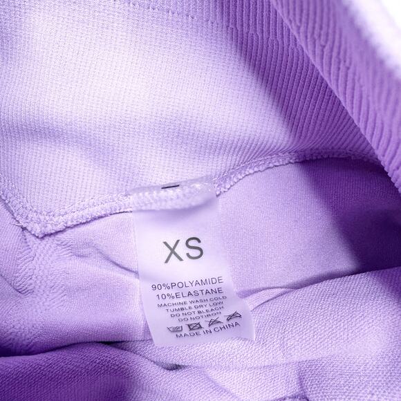 Lilac Purple Scrunch Ruched Bum Stretch Workout Leggings size XS - Picture 3 of 6